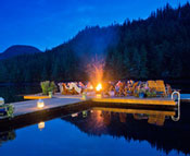 A dock at night