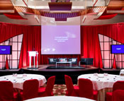 Meeting room with projection screen