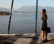 Business woman on call